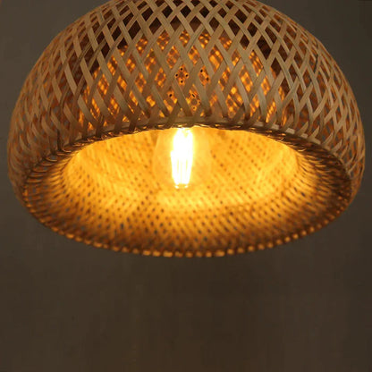 Boho Rattan Pendant Lamp – Handwoven Bamboo Ceiling Lamp 5