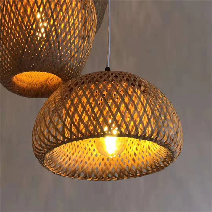 Boho Rattan Pendant Lamp – Handwoven Bamboo Ceiling Lamp 6