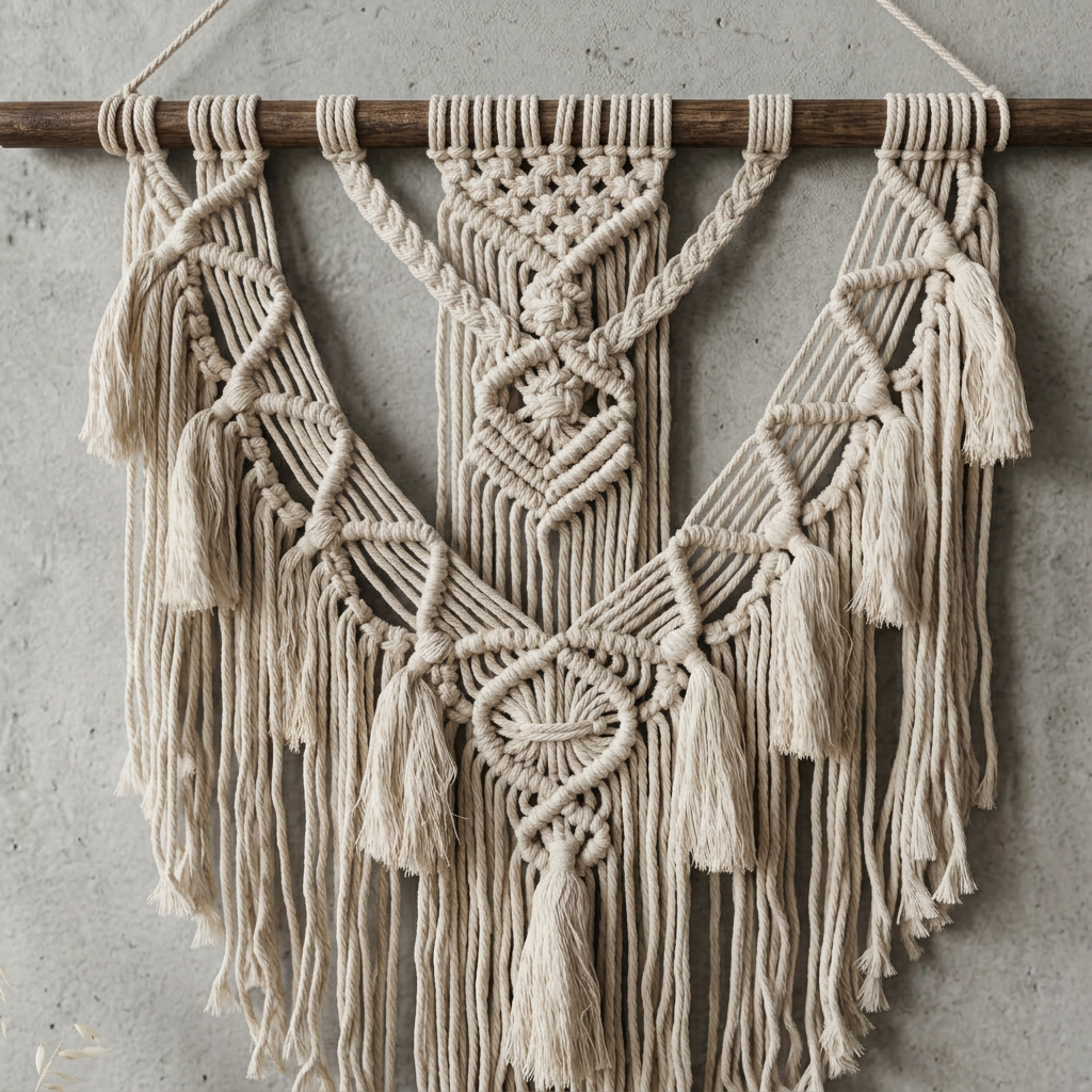 Elara Haus Handwoven Rope Macrame Wall Tapestry