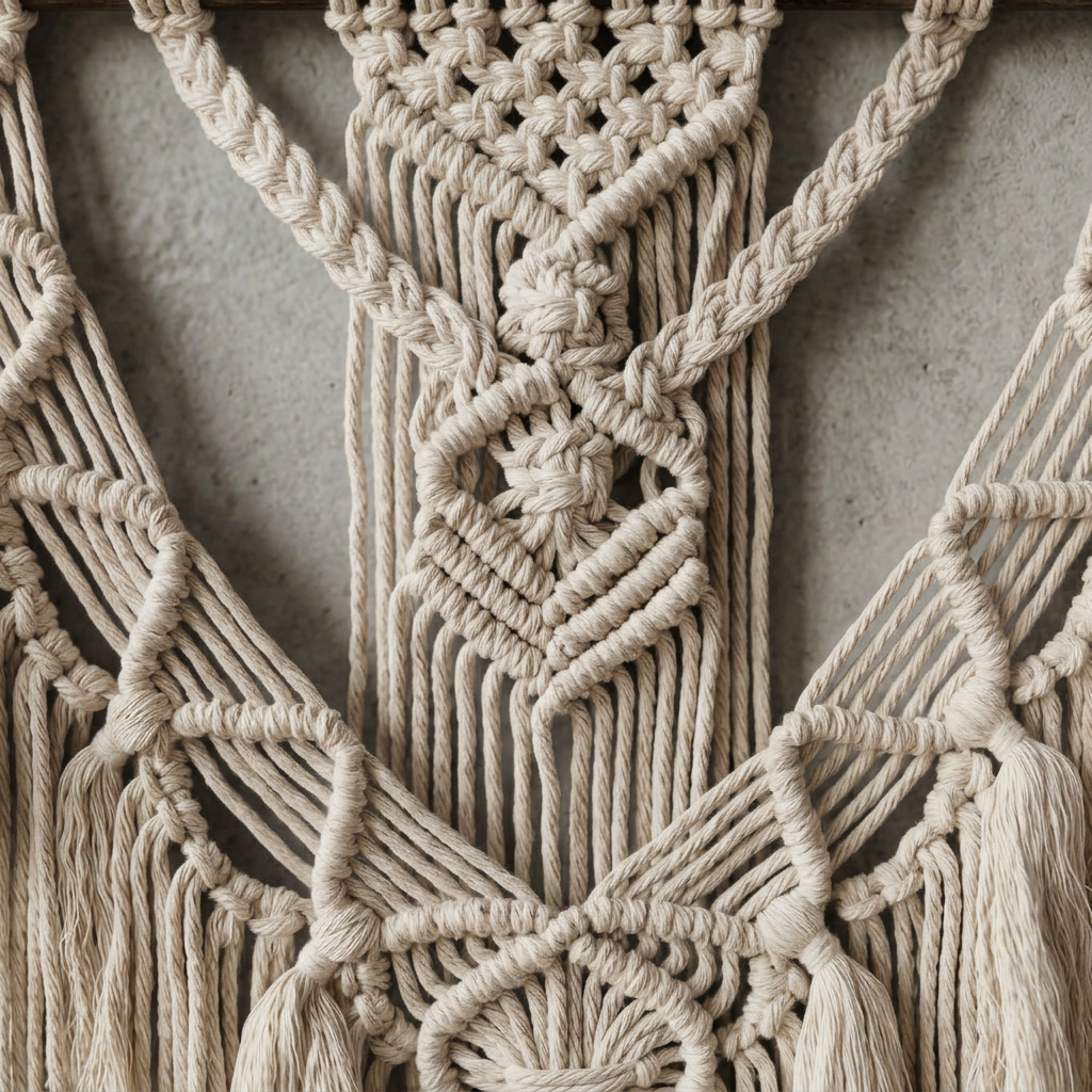 Elara Haus Handwoven Rope Macrame Wall Tapestry