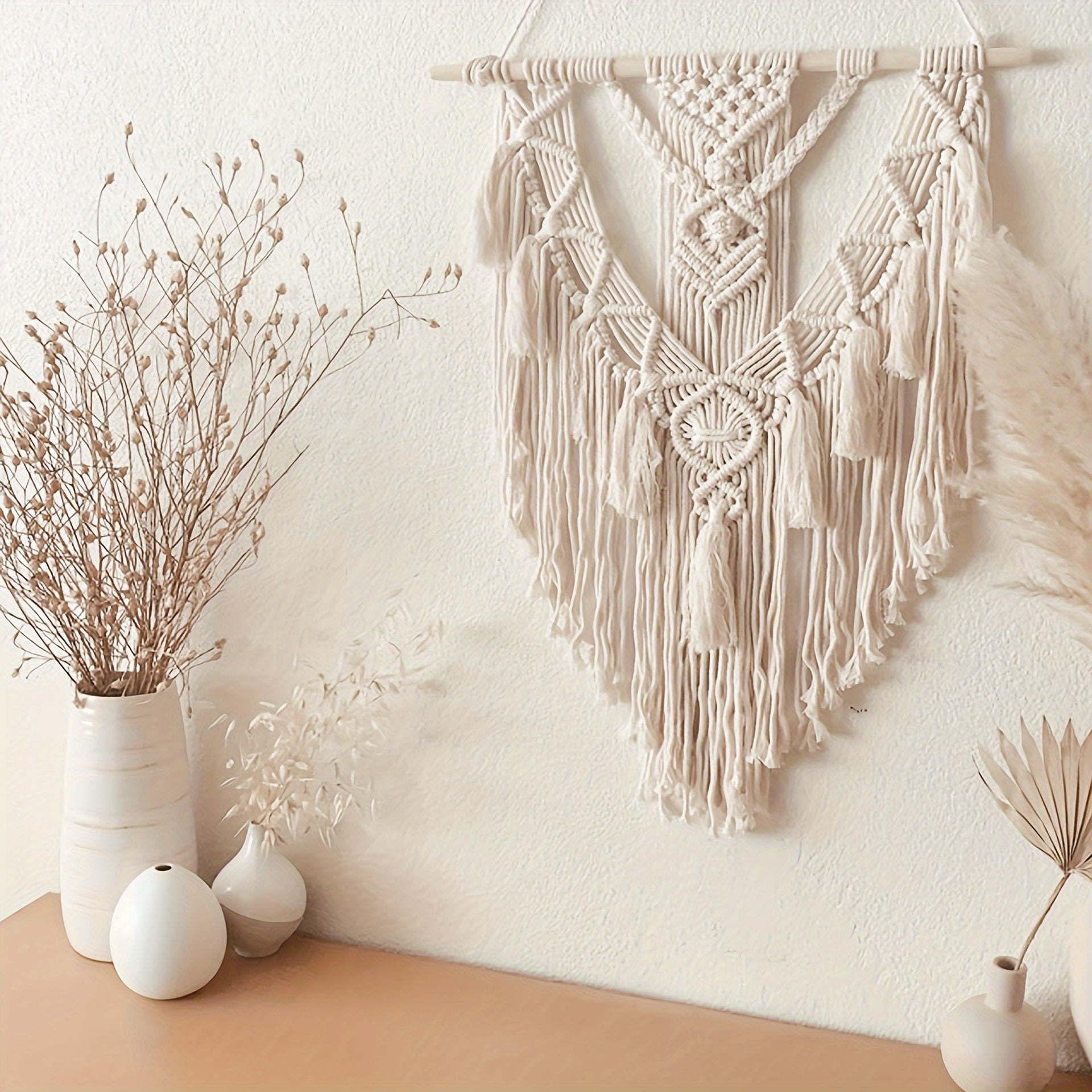 Bohemian Macrame Wall Hanging | Handcrafted Woven Tapestry 0