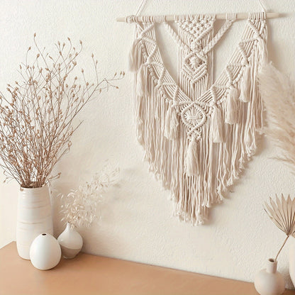 Bohemian Macrame Wall Hanging | Handcrafted Woven Tapestry 0
