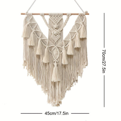 Bohemian Macrame Wall Hanging | Handcrafted Woven Tapestry 4
