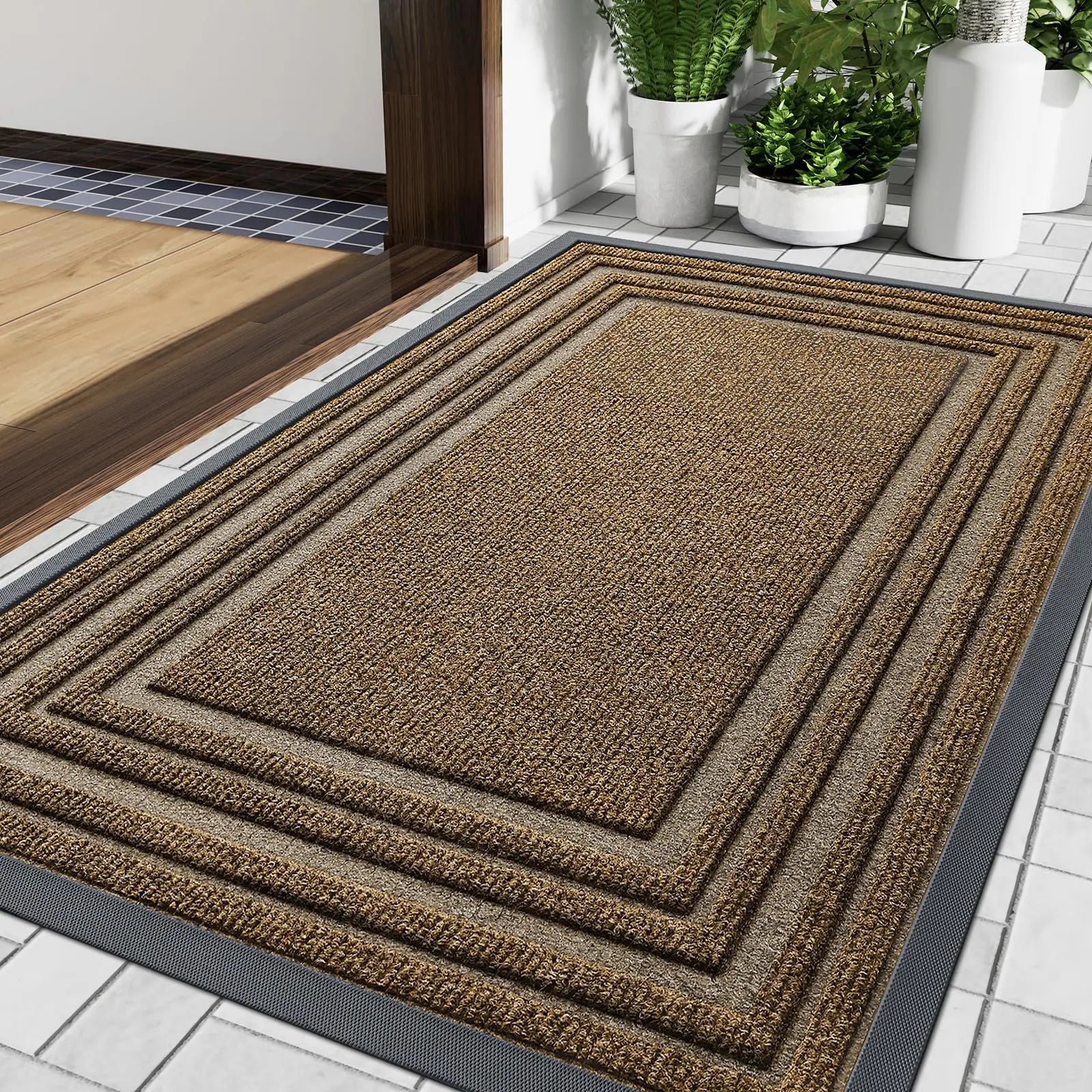Aurelius - Non-slip Low Doormat made of Natural Rubber for Indoor and Outdoor Spaces 0