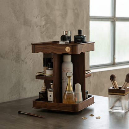 Elara Haus Heritage Timber Rotating Vanity Carousel
