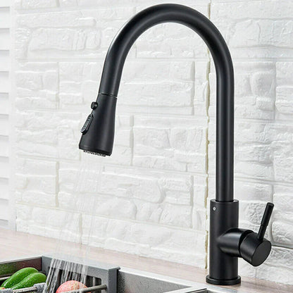 Skanto | Extendable Faucet with Single Lever Mixer - Flexible Faucet with Shower Function, High Quality Stainless Steel, Ideal for Modern Kitchens, Easy Installation 0