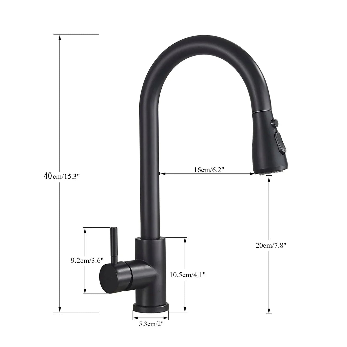 Skanto | Extendable Faucet with Single Lever Mixer - Flexible Faucet with Shower Function, High Quality Stainless Steel, Ideal for Modern Kitchens, Easy Installation 4