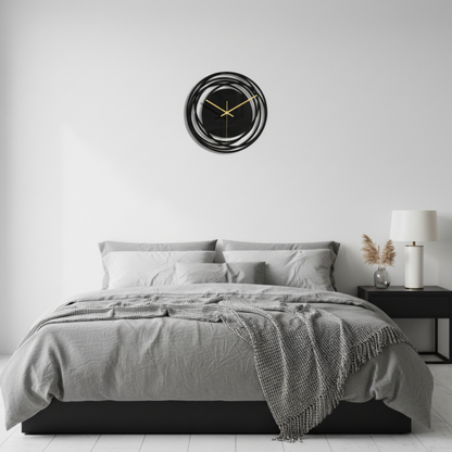 Elara Haus High-Quality Artistic Geometric Wall Clock - Non-Ticking Movement