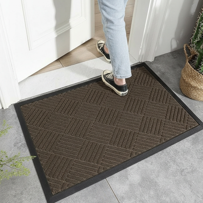 Elara Haus High-Quality Geometric Textured Entrance Mat - Indoor & Outdoor Use