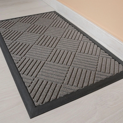 Elara Haus High-Quality Geometric Textured Entrance Mat - Indoor & Outdoor Use