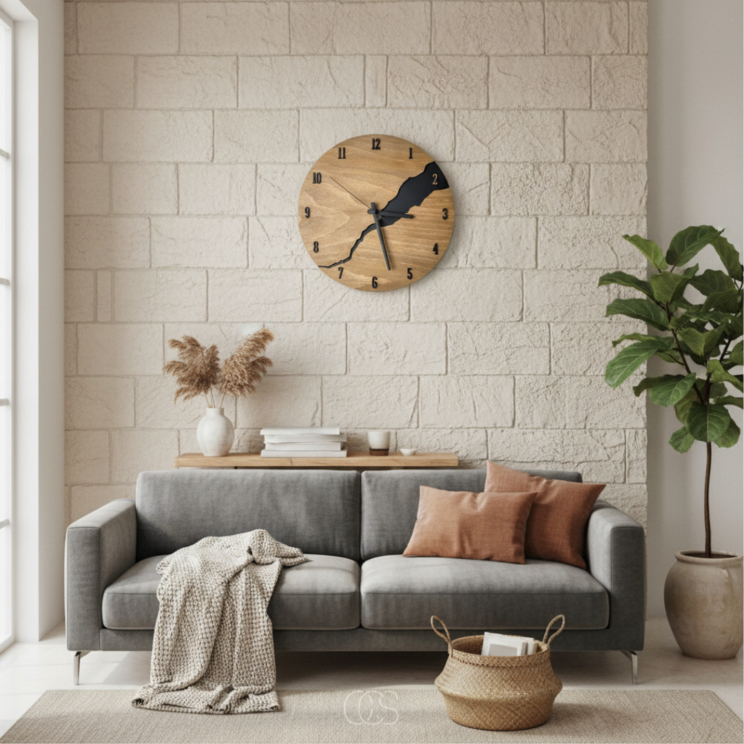 OCS - Pinak Minimalist Wooden Wall Clock - Silent 0
