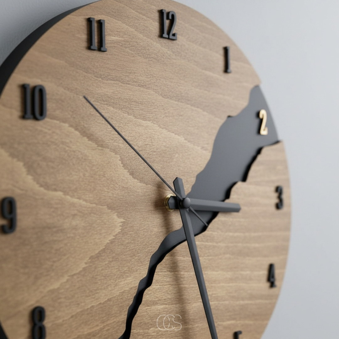 OCS - Pinak Minimalist Wooden Wall Clock - Silent 1
