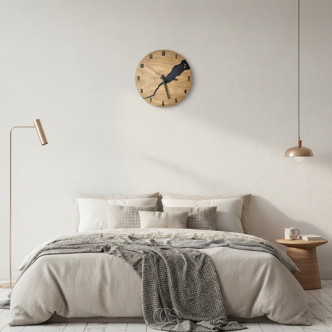 OCS - Pinak Minimalist Wooden Wall Clock - Silent 3