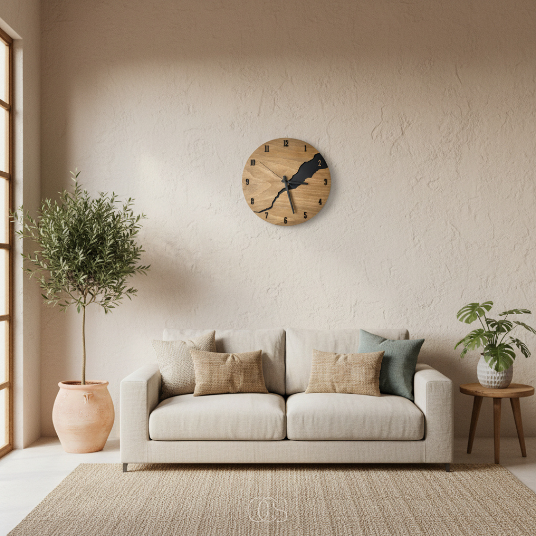 OCS - Pinak Minimalist Wooden Wall Clock - Silent 4