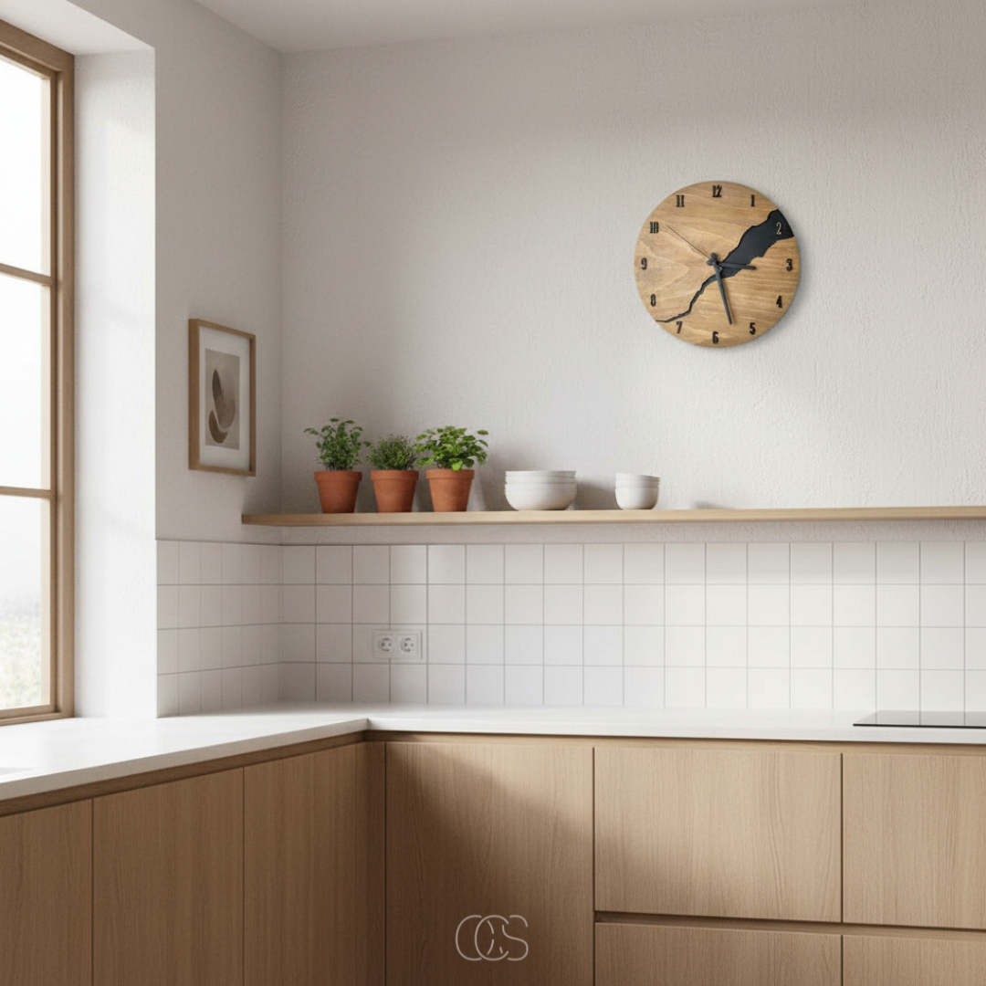 OCS - Pinak Minimalist Wooden Wall Clock - Silent 5
