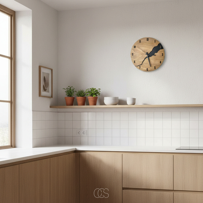OCS - Pinak Minimalist Wooden Wall Clock - Silent 5