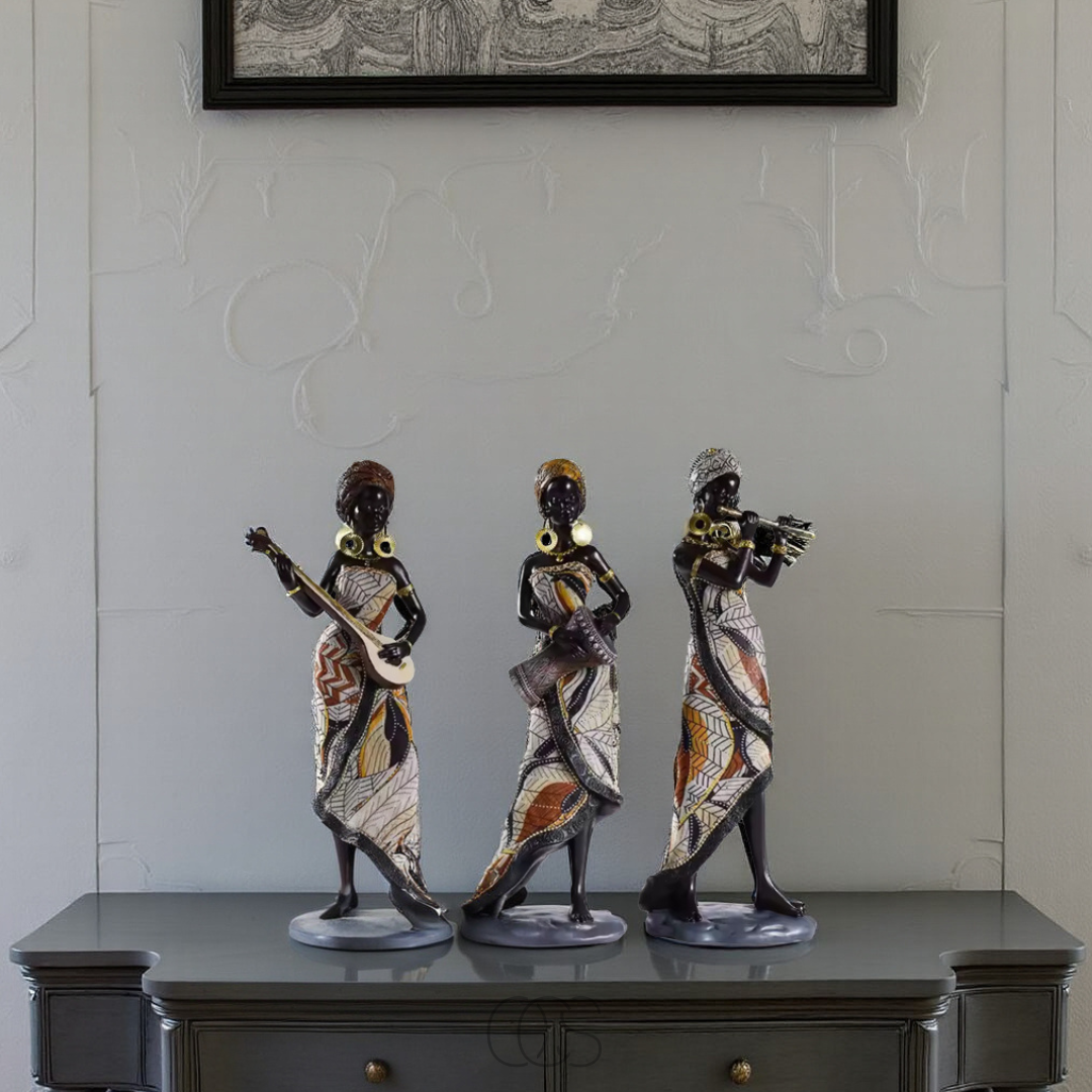 OCS - African Musicians Figurine Set - Decorative Sculptures 2