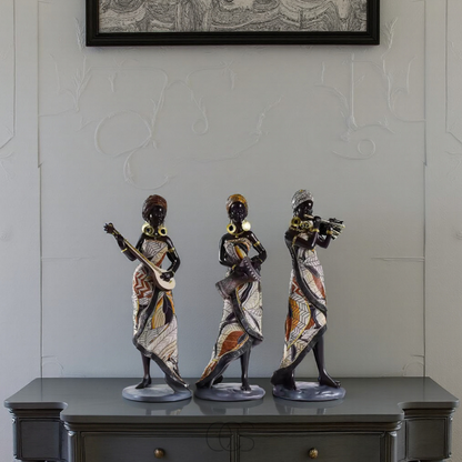 OCS - African Musicians Figurine Set - Decorative Sculptures 2