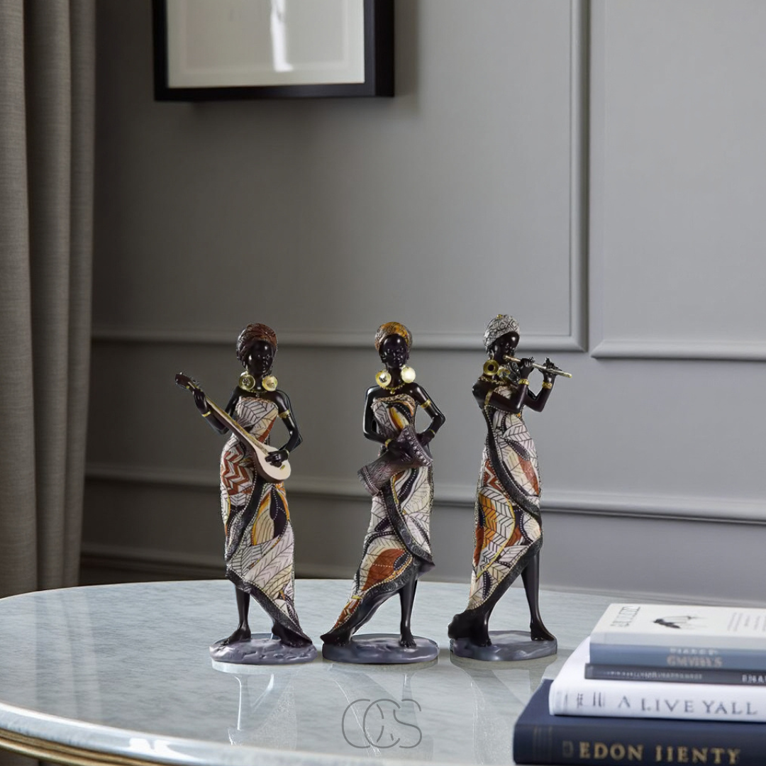OCS - African Musicians Figurine Set - Decorative Sculptures 4