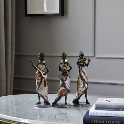 OCS - African Musicians Figurine Set - Decorative Sculptures 4