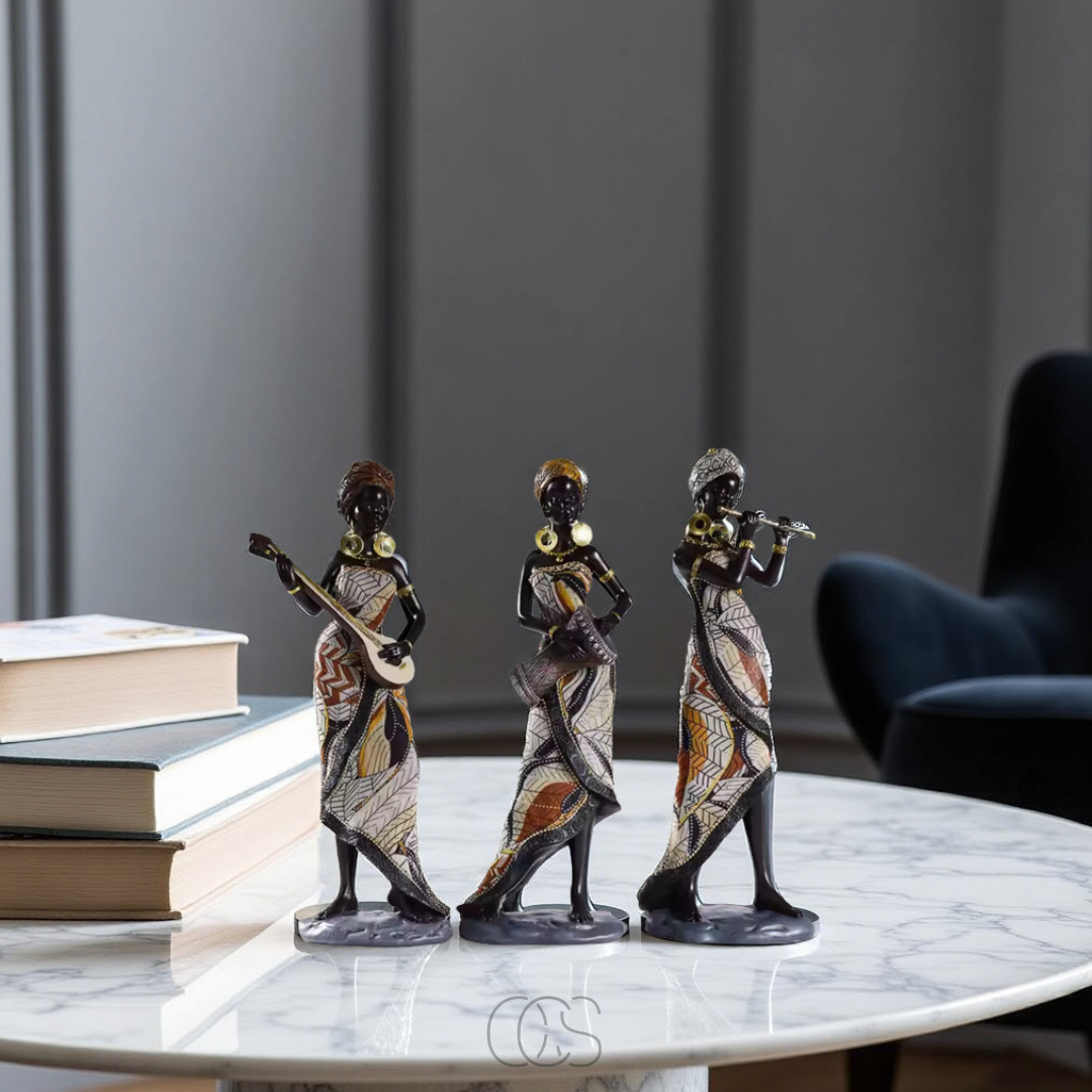 OCS - African Musicians Figurine Set - Decorative Sculptures 6
