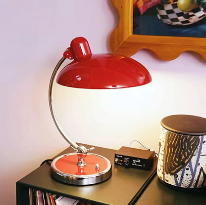 Retro designer desk lamp – metal with a chrome base 8