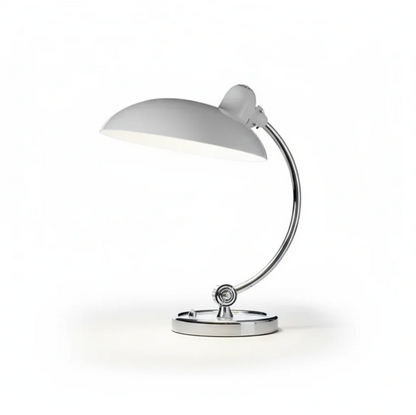 Retro designer desk lamp – metal with a chrome base 9