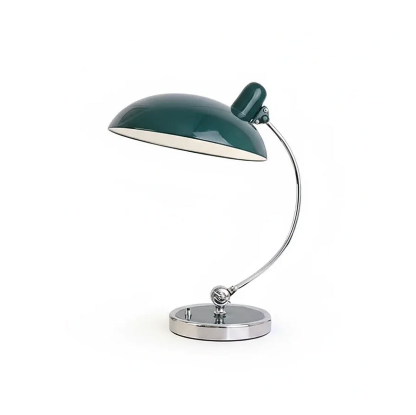 Retro designer desk lamp – metal with a chrome base 10