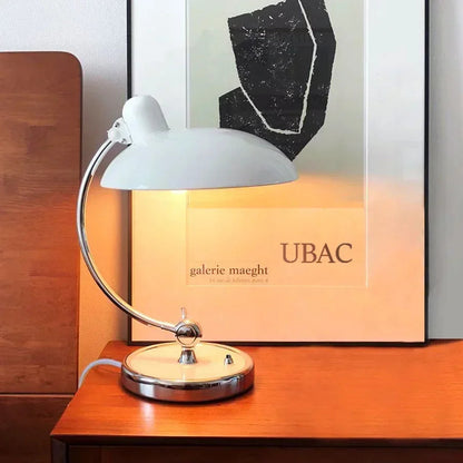 Retro designer desk lamp – metal with a chrome base 5