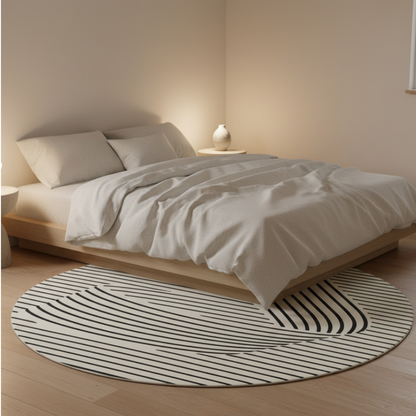 Elara Haus High-Quality Scandi-Style Geometric Circular Area Rug