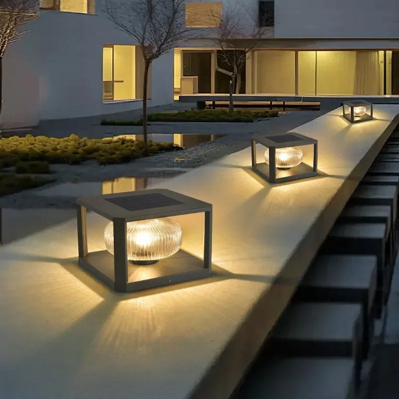 Modern LED solar lamp – designer garden lighting 1