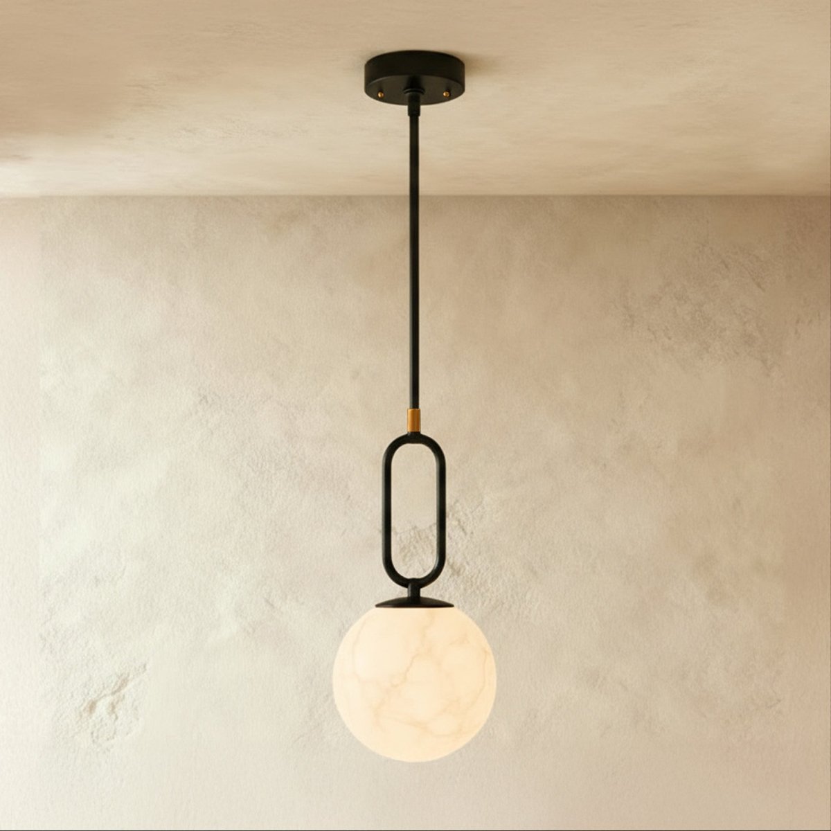 Gong Alabaster Pendant Light 0