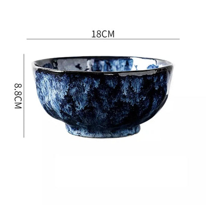 Cat Blue Japanese style Tableware 9