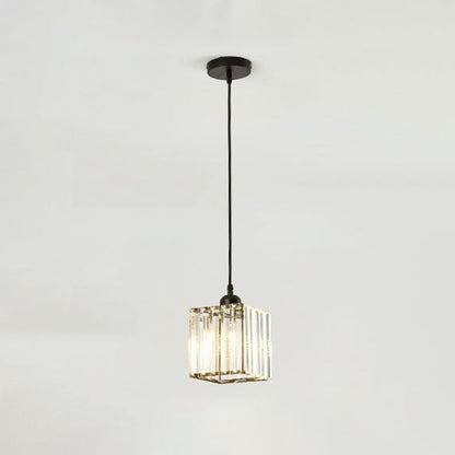 Vina Modern Cluster Cylinder Glass Pendant Light, Black/Gold 14