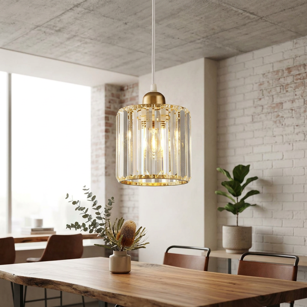 Elara Haus Industrial Cylinder Hanging Light