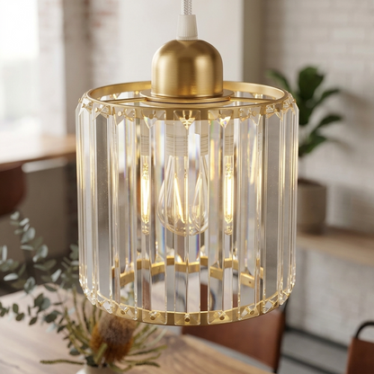 Elara Haus Industrial Cylinder Hanging Light