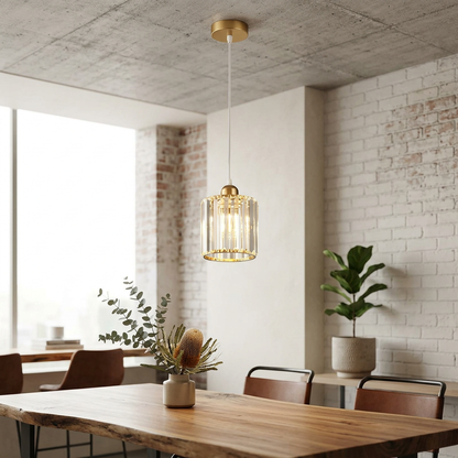 Elara Haus Industrial Cylinder Hanging Light