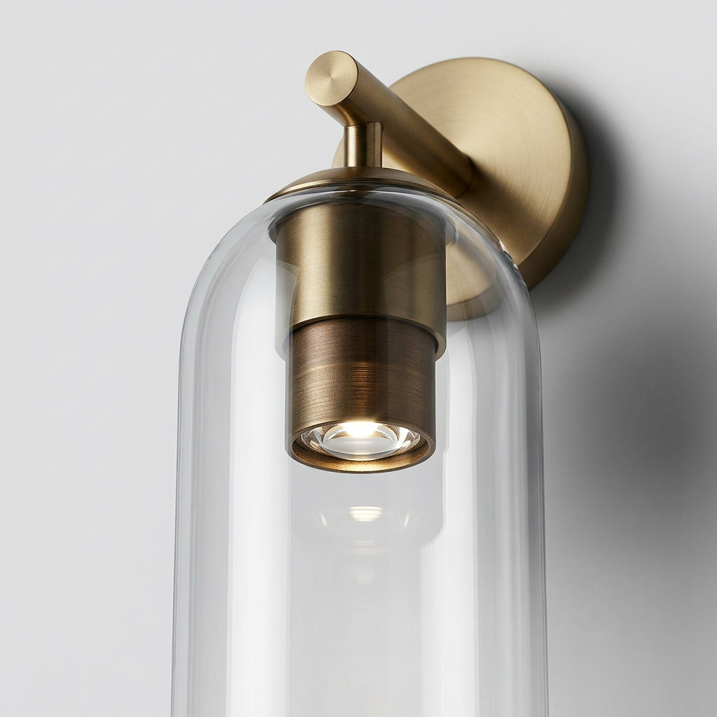 Elara Haus Industrial Glass Tubular Sconce