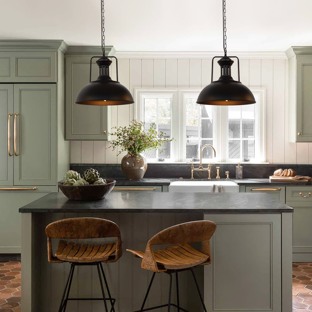 Modern Industrial Single Dome Pendant Light 0