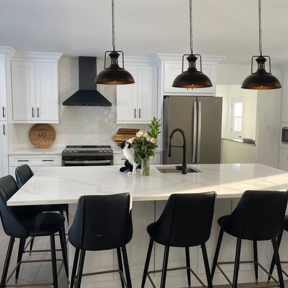 Modern Industrial Single Dome Pendant Light 2