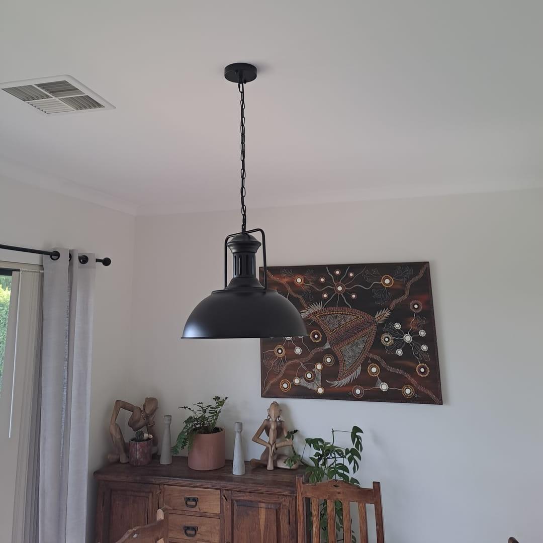 Modern Industrial Single Dome Pendant Light 3