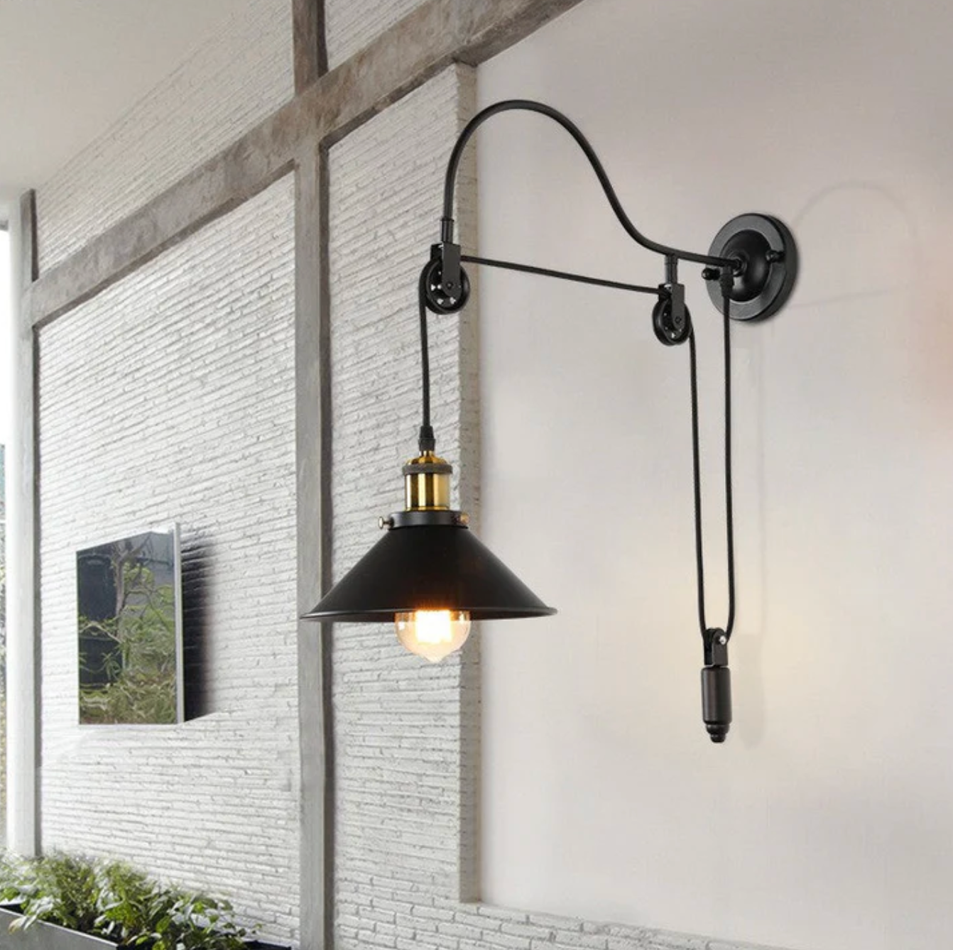 Industrial wall sconce – adjustable loft-style lamp 0