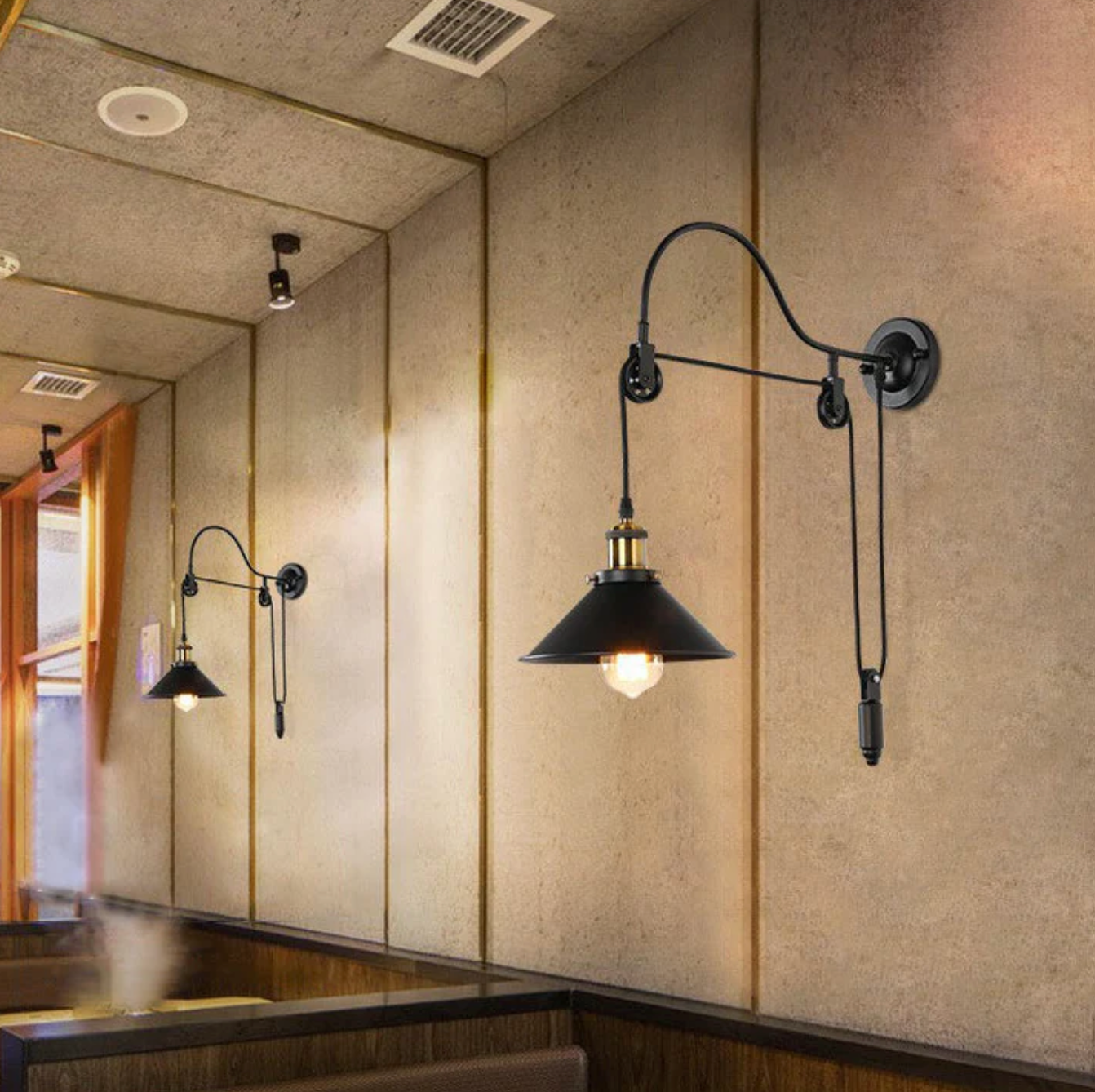 Industrial wall sconce – adjustable loft-style lamp 1