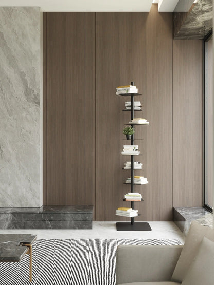Modern Metal Vertical Shelf – Plant Stand, Bookshelf, Display Shelf Minimalist Metal Tree Book Tower 1