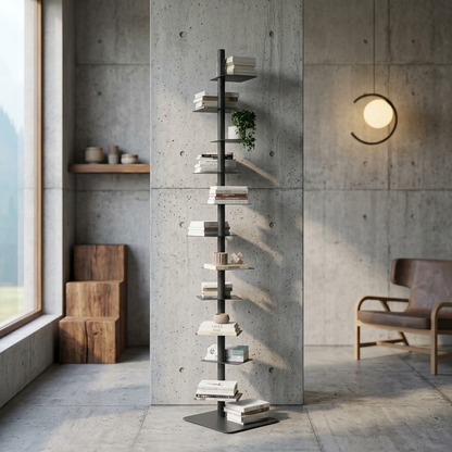 Elara Haus Industrial Steel Floating Ledge Plant Stand