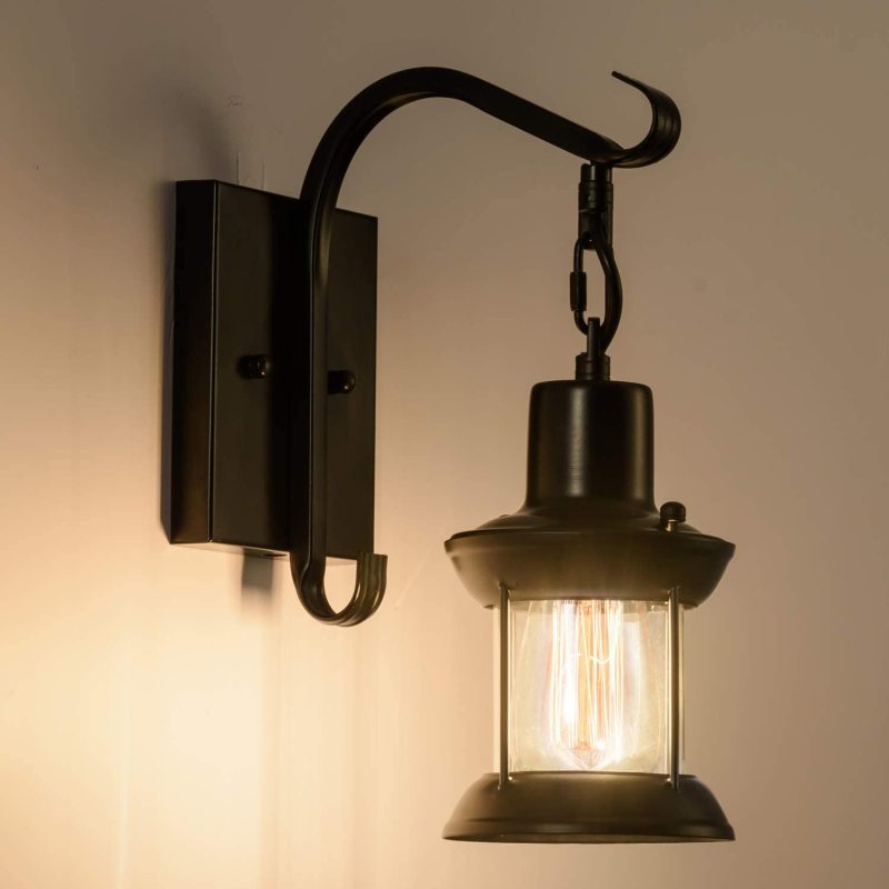 Elara Haus Industrial Style Wall Lamp - Metal Retro Design 9