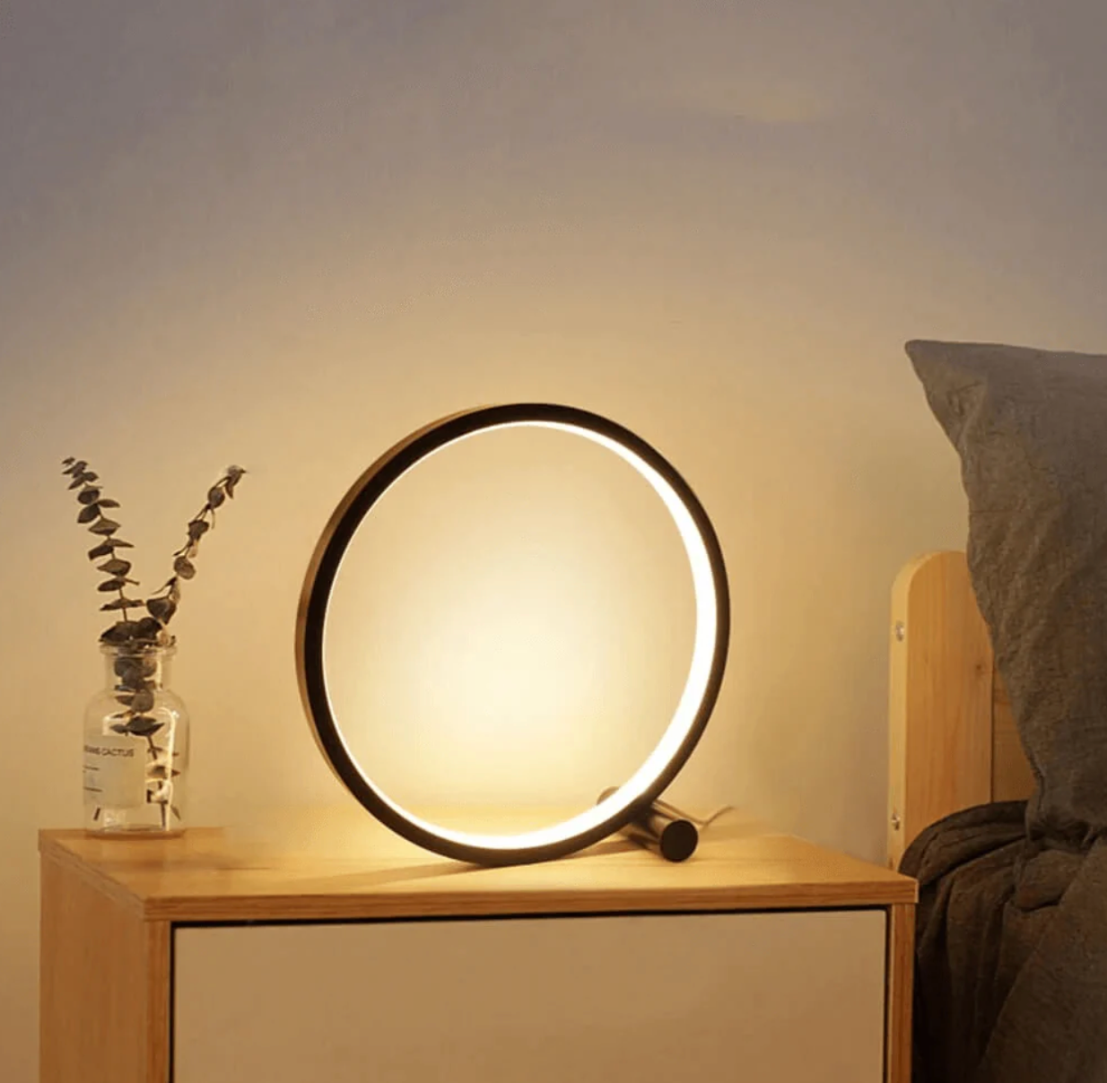 Elara Haus Infinite Circle Lamp - Minimalist LED Night Stand