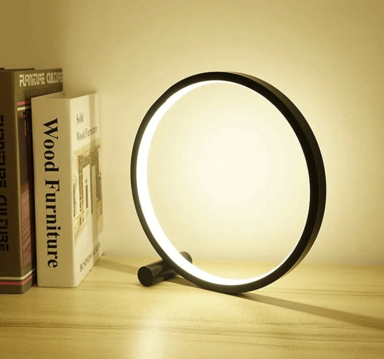 Elara Haus Infinite Circle Lamp - Minimalist LED Night Stand