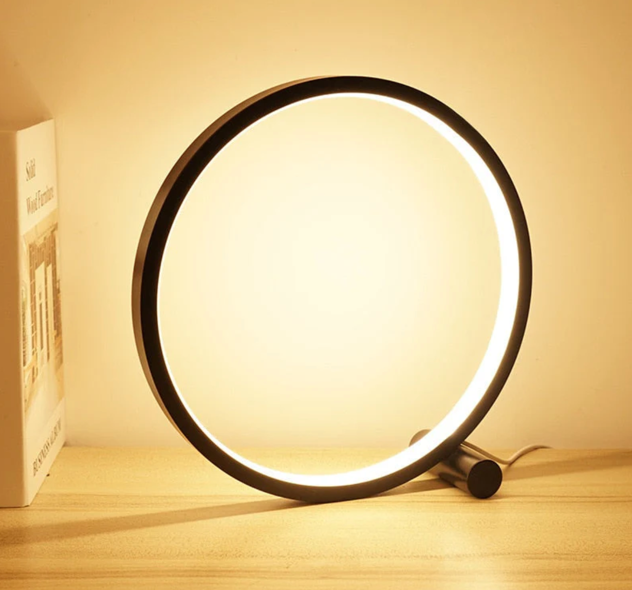Elara Haus Infinite Circle Lamp - Minimalist LED Night Stand
