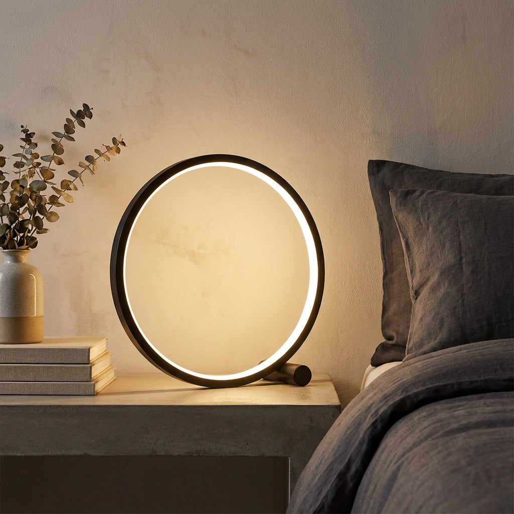 Elara Haus Infinite Circle Lamp - Minimalist LED Night Stand